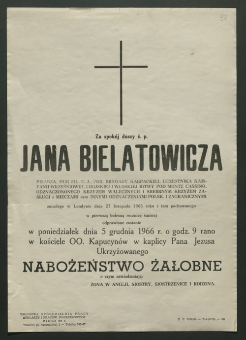 Afisz ze zbiorów Biblioteki Narodowej