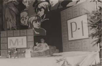 Bożonarodzeniowa szopka w kościele ojców Jezuitów w Kaliszu wystawiona w grudniu 1982 roku