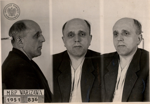 Zdjęcie sygnalityczne Franciszka Kamińskiego, wykonane 6 lipca 1951 r. (fot. z zasobu AIPN)