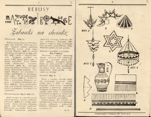 Instructions for making Christmas tree decorations, printed in the ninth issue of "Indian Baby Elephant", a children's supplement to "Pole in India", donated to the resources of the Institute of National Remembrance Archive in Warsaw by the Polish Club in India 1942-1948
