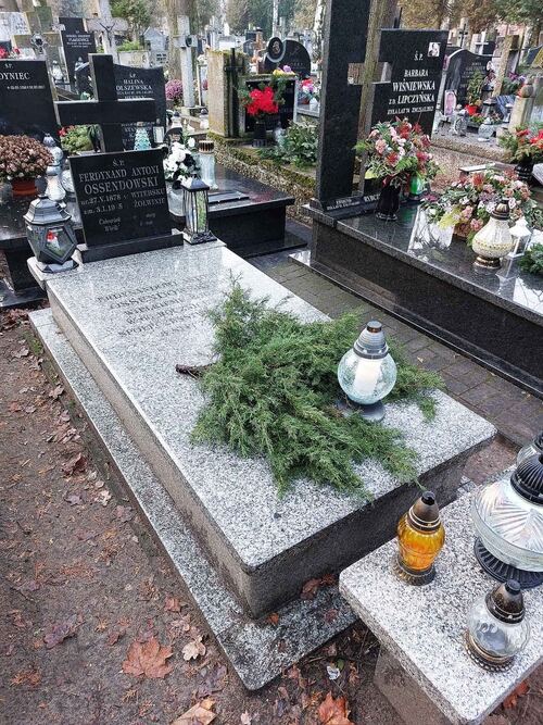 Grób Ferdynanda Ossendowskiego na cmentarzu w Milanówku. Nekropolia ta powstała w 1939 r. Już w pierwszych dniach wojny pochowano na niej ofiary niemieckiej napaści. W okresie okupacji chowano tutaj