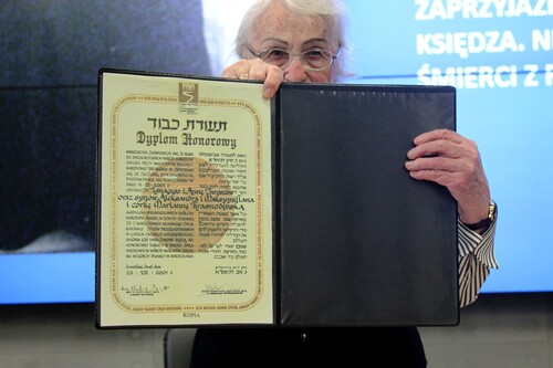 Marianna Krasnodębska podczas spotkania z młodzieżą w siedzibie IPN Lublin, 24 kwietnia 2018 r. (fot. IPN Lublin)