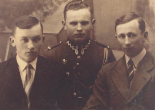 Stanisław Jarosz, Aleksander Jarosz i Jan Jarosz - bracia Marianny Krasnodębskiej (zbiory rodzinne)