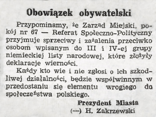 „Dziennik Bałtycki”, 8 X 1945 r.