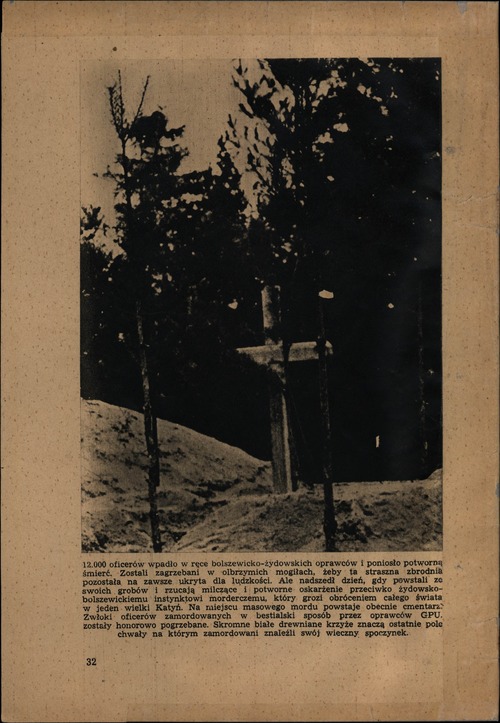 Andrzej Ciesielski, „Katyń”, wyd. 1943 r., str. 32 broszury (z zasobu AIPN)