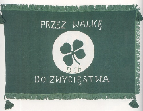Sztandar Batalionów Chłopskich z Kołońca pow. konecki. Zbiory Muzeum Historii
