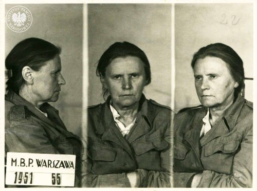 Zdjęcie sygnalityczne Felicji Wolff, 1951 r. (fot. z zasobu AIPN)