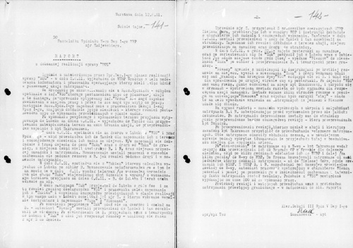 Raport z 12 czerwca 1951 r. dotyczący zatrzymania Felicji Wolff i Haliny Budnej przy próbie przekroczenia granicy (z zasobu AIPN)