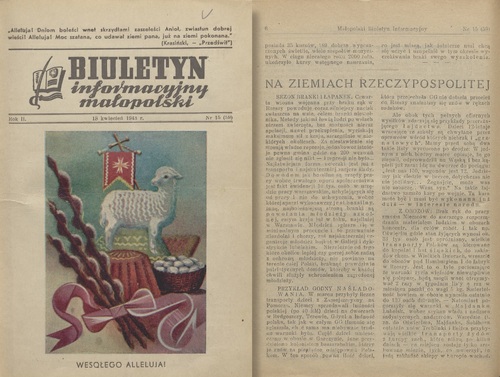 „Biuletyn informacyjny małopolski” z 18 kwietnia 1943 r.