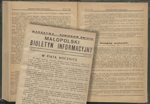 „Biuletyn informacyjny małopolski” z 2 wrzesnia 1944 r.