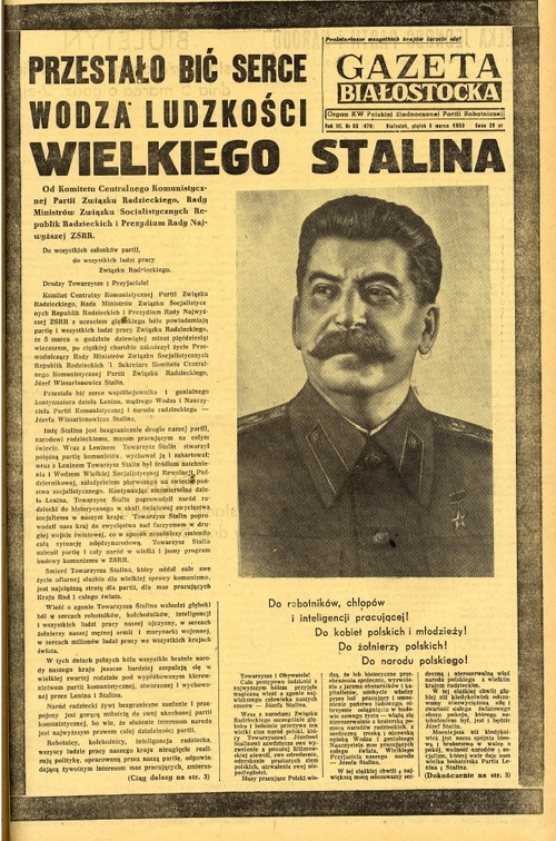 „Gazeta Białostocka”, 6 marca 1953 r.