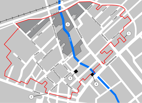 Plan białostockiego getta (wikipedia/domena publiczna)