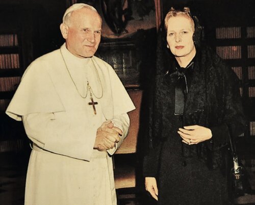 Jan Paweł II i Margaret Thatcher, 1980 r.
Fot. domena publiczna