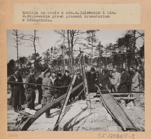 Członkowie Komisji  Badania Zbrodni Hitlerowskich w Oświęcimiu (fot. polona.pl/domena publiczna/Biblioteka Narodowa)