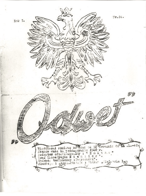 Strona tytułowa pisma „Odwet” (fot. ze zbiorów autora)