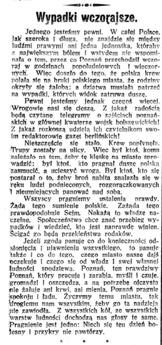 „Dziennik Poznański” 28 kwietnia 1920, nr 98