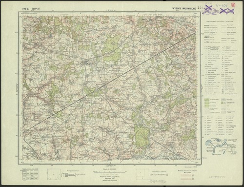 Okolice Wysokiego Mazowieckiego, Dąbrowy-Łazów, Szepietowa i Dąbrowy-Moczydeł – teren, na którym 30 kwietnia 1945 r. starł się oddział podziemia antykomunistycznego z pacyfikacyjną grupą NKWD. Mapa topograficzna Wysokie Mazowieckie Pas 37 Słup 35, arkusz tzw. serii: Mapa taktyczna 1:100 000 WIG. Warszawa, Wojskowy Instytut Geograficzny, 1935 (ze zbiorów Biblioteki Narodowej)