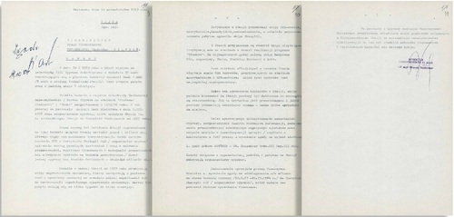 Pismo dyrektora Departamentu III MSW płk. Henryka Dankowskiego do wiceministra spraw wewnętrznych gen. Władysława Ciastonia dotyczące delegowania ppłk. Artura Gotówki na VIII Wyprawę Antarktyczną. Warszawa, 10 października 1983 r. (z zasobu AIPN)