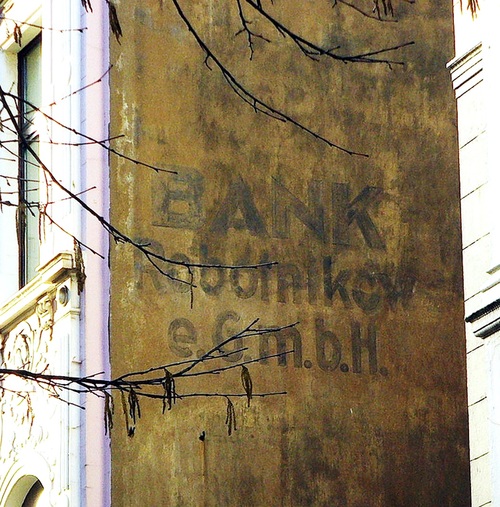 Szyld dawnego Banku Robotników w Bochum, 2008 r. (fot. Wikimedia Commons/Maschinenjunge/CC BY-SA 3.0)