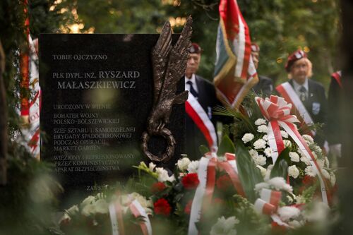 Nagrobek Ryszarda Małaszkiewicza na Cmentarzu Św. Rodziny we Wrocławiu wyremontowany staraniem staraniem Biura Upamiętniania Walk i Męczeństwa IPN – Wrocław, 10 września 2024 r. Fot. Mikołaj Bujak (IPN)