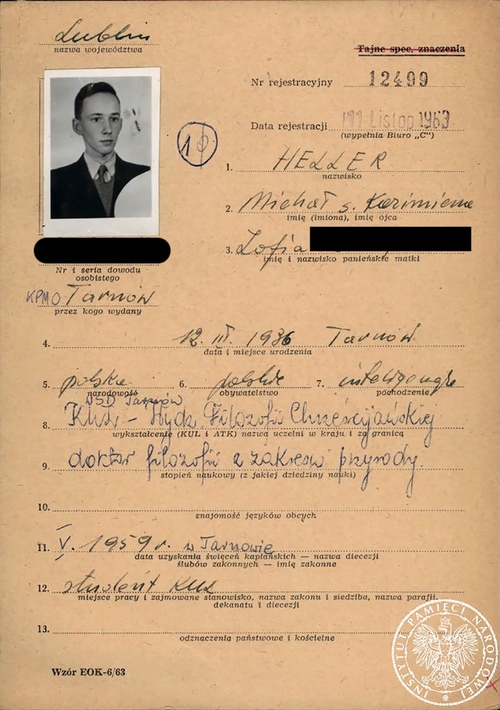 Kartoteka EOK z Kartoteki księży katolickich MSW