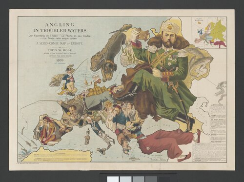 Karykatura na sytuację polityczną w Europie z 1899 r. (domena publiczna)