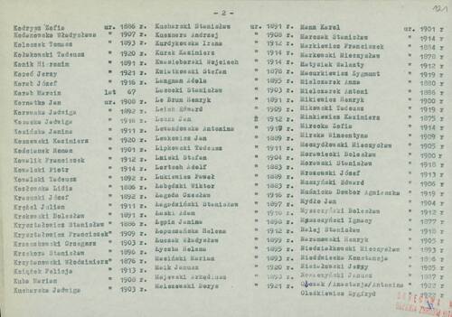 Ankiety Głównej Komisji Badania Zbrodni Hitlerowskich w Polsce dotyczące egzekucji w Palmirach w dniach 20-21 czerwca 1940 r. (z zasobi AIPN)