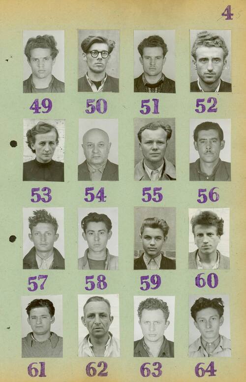 Karta z albumu z fotografiami przedstawiającymi osoby zatrzymane w związku z wydarzeniami poznańskiego Czerwca (z zasobu IPN)