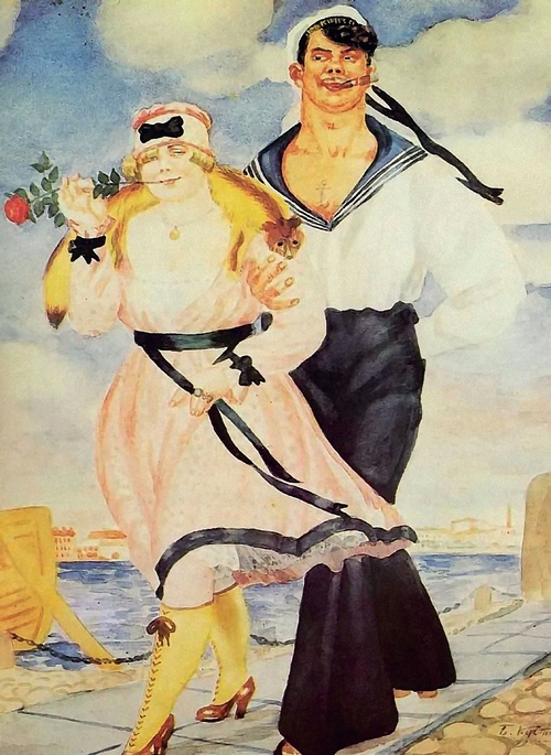 Borys Kustodijew, Marynarz i jego miła, 1920 rok