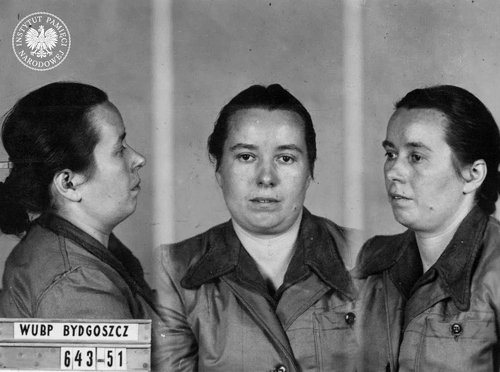 Zdjęcie sygnalityczne Kaliny Chełmickiej, 1951 r. (fot. z zasobu AIPN)