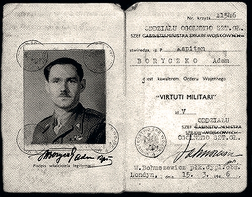 Legitymacja Virtuti Militari Adama Boryczki (fot. Wikipedia)