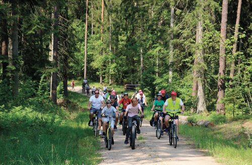 Uczestnicy Drugiego Rajdu Rowerowego Śladami Ofiar Obławy Augustowskiej – Giby, 20 lipca 2019 roku