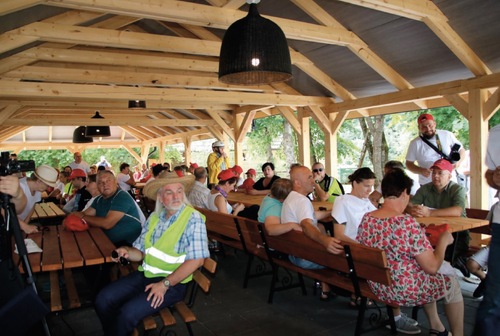Uczestnicy Drugiego Rajdu Rowerowego Śladami Ofiar Obławy Augustowskiej – Giby, 20 lipca 2019 roku