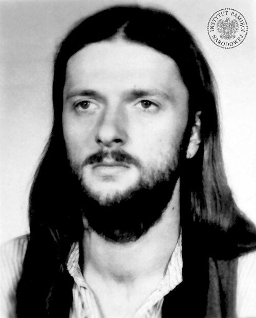 Ryszard Riedel. Fotografia z akt paszportowych, ok. 1988 roku