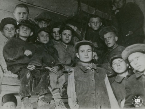 Dzieci polskie podczas ewakuacji z ZSRS do Iranu, rok 1942. Koszmary kryjące się za tymi oczami zostaną z nimi na zawsze. Cyfrowa kopia fotografii przekazana do IPN przez Instytut J. Piłsudskiego w Ameryce z siedzibą w Nowym Jorku, właściciela i dysponenta oryginału. Fot. z zasobu IPN