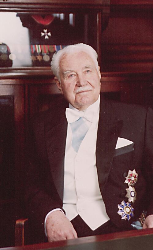 Prezydent Ryszard Kaczorowski na fotografii ze zbiorów CBW