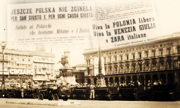 Z ziemi włoskiej. Defilada 2. Korpusu Polskiego w Mediolanie