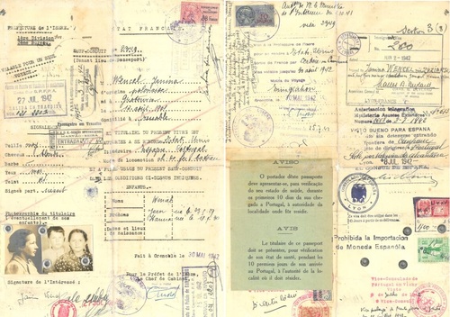 Dokumenty paszportowe należący do Janiny Natalii Wencel