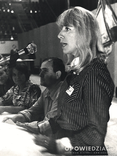 Janina Jankowska, I Krajowy Zjazd Delegatów NSZZ „Solidarność” w hali Olivii w Gdańsku