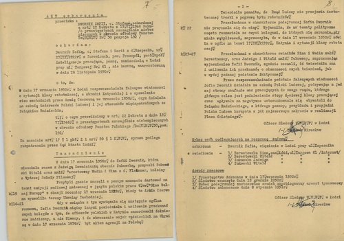 Akt oskarżenia przeciwko Zofii Dwornik (z zasobu AIPN)