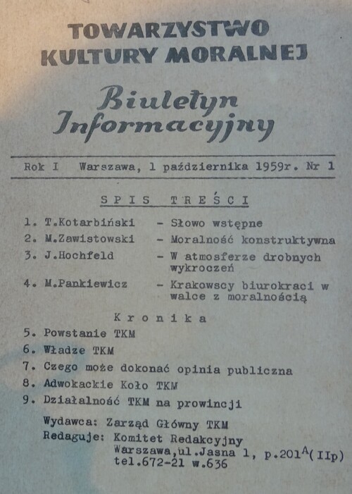 Biuletyn Informacyjny Towarzystwa Kultury Moralnej