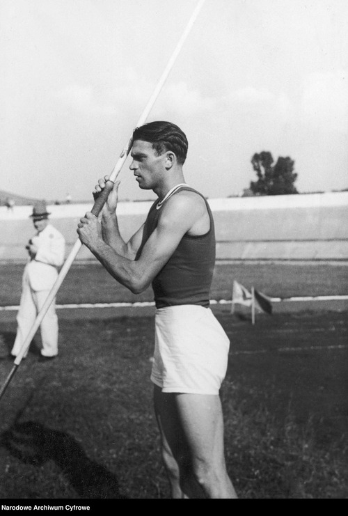 Eugeniusz Lokajski w czasie zawodów Warszawa – Poznań, 31 maja 1936 roku