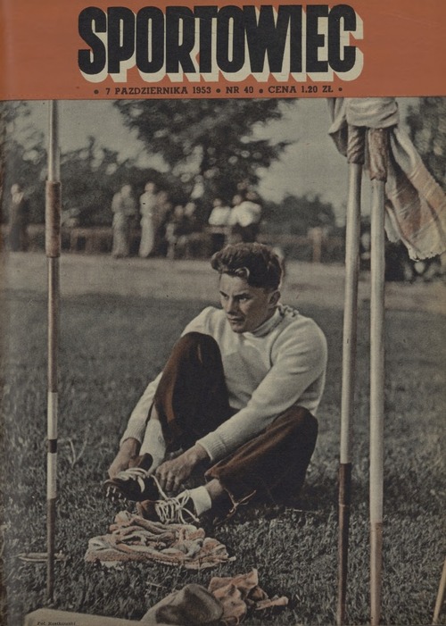 Okładka tygodnika „Sportowiec” (nr 40, 7.10.1953, z archiwum Autora)
