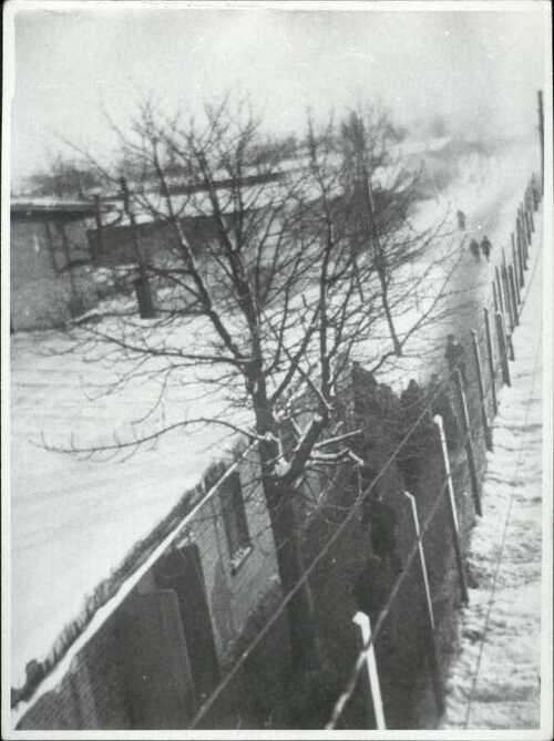 Ogrodzenie obozu (fot. z zasobu AIPN)