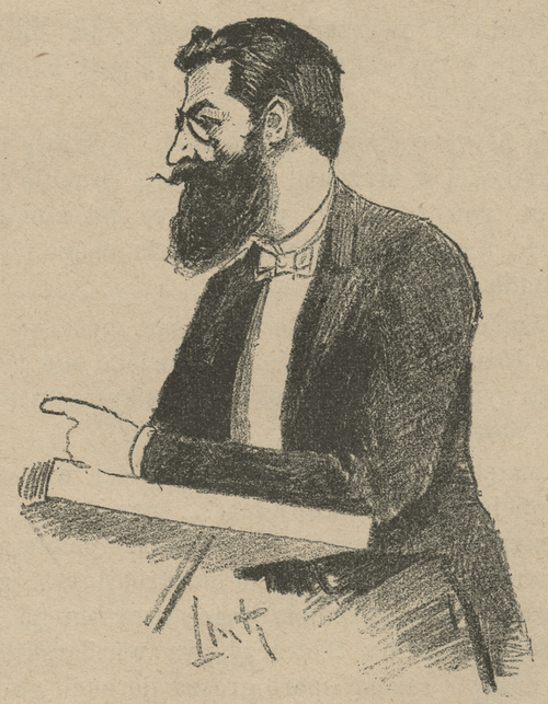 Portret Józefa Drzewieckiego z „Tygodnika Illustrowanego” z 1889 r. (nr 330, s. 269). Drzewiecki (lekarz) wraz z Reymontem uczestniczył w kongresie Towarzystwa Teozoficznego w Londynie w 1894 r.