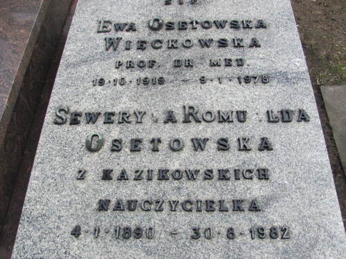 Rodzinny grobowiec na cmentarzu parafialnym w Mińsku Mazowieckim, gdzie pochowana jest Ewa Osetowska (fot. domena publiczna)