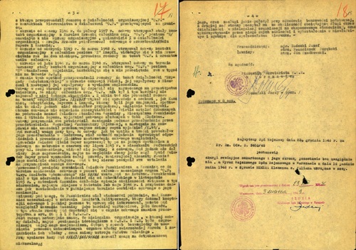 Odpis wyroku Wojskowego Sądu Rejonowego w Warszawie z dnia 16 października 1948 r. (z zasobu AIPN)