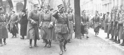 Przyjazd do Poznania międzykoalicyjnej misji wojskowej, luty 1919 r. (fot. ze zbiorów NAC)
