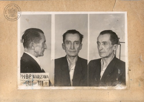 Emil August Fieldorf – karta E-13 ze zdjęciem sygnalitycznym (fot. z zasobu AIPN)