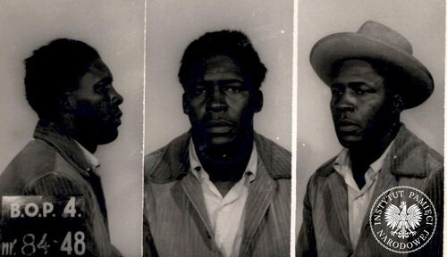 Sinelair Trotman – karta E-13 ze zdjęciem sygnalitycznym (fot. z zasobu AIPN)